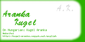 aranka kugel business card